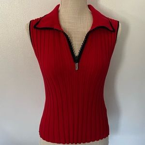 Belldini Red Sleeveless Top